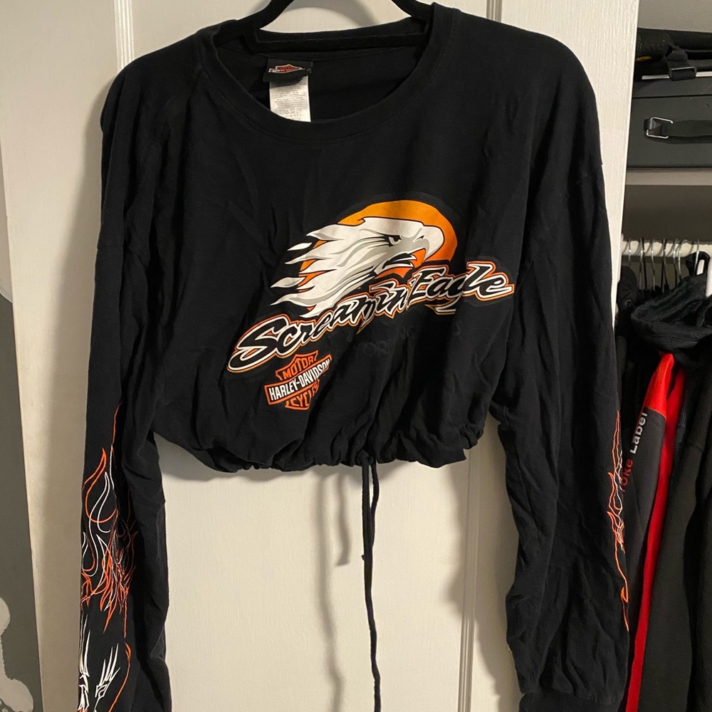 Black reworked Harley top